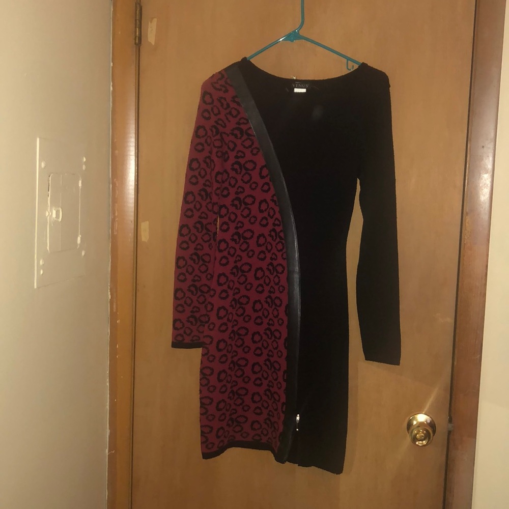 Animal print midi dress